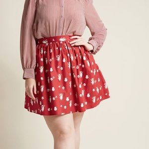 Modcloth holiday cats skirt